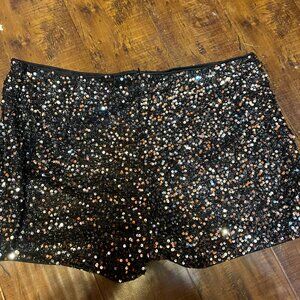 Silver Sequin Shorts